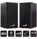 Parlantes Genius Sp-hf180 De 6w Madera Negros Usb