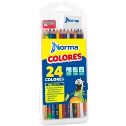 Norma Colores *24 Caja Plastica