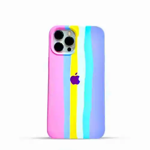 iPhone Estuche Silicon Case Arcoiris Para13 Pro Max