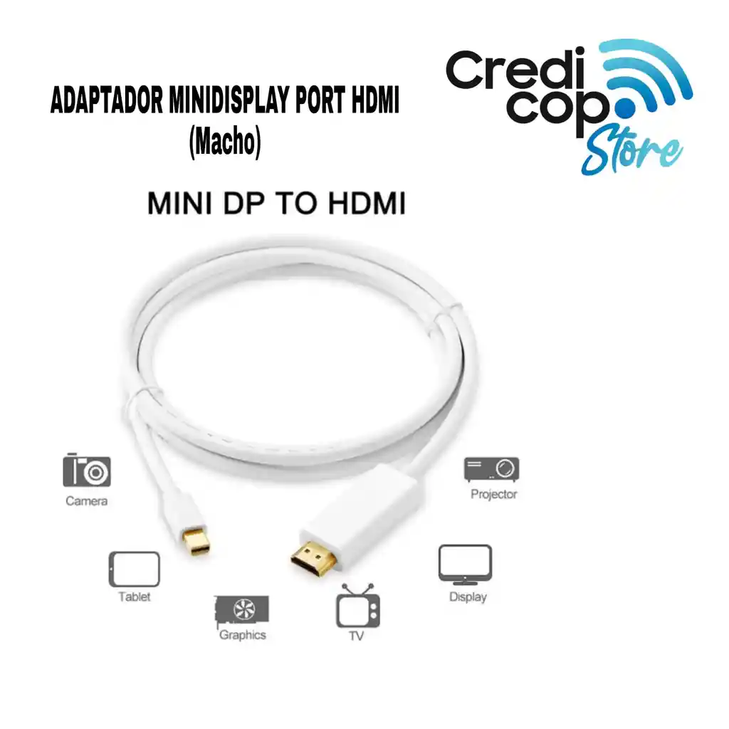 Cable Mini Display Port A Hdmi Macho 1.8 M