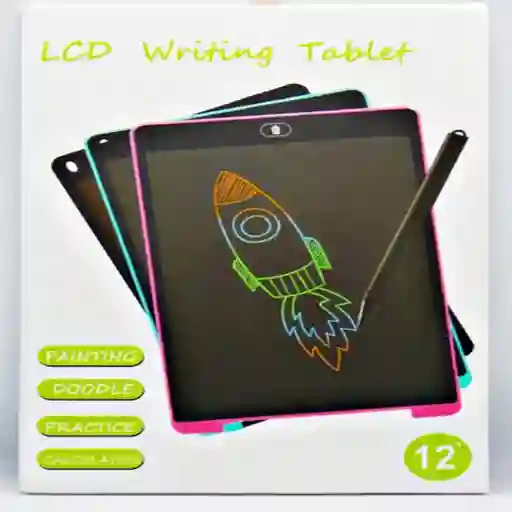 Tablet Magica Dibujo Tablero Led Borrable Lapiz 12 Lcd rosado