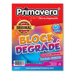 Primavera Block Degrade 40H Carta