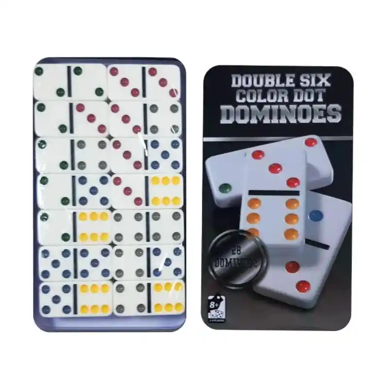  Juego De Mesa Domino 28 Fichas Colores Caja De Lujo