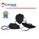 Tapabocas Ergonómico Gerson 2 Capas Color Negro  - 20 Unidades