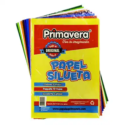 Primavera Papel Silueta Octavo Paquete X10 U