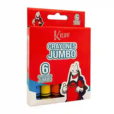 CRAYONES JUMBO KLIPP X6