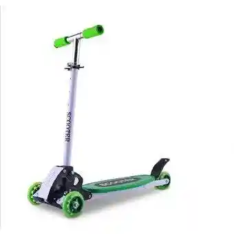 Patineta Monopatín Scooter Metalizada Verde