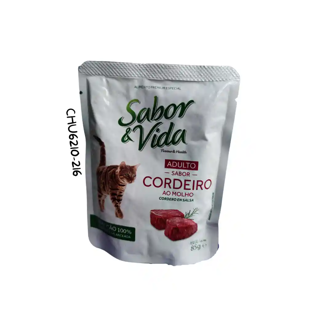 Alimento para gatos sabor cordero en salsa