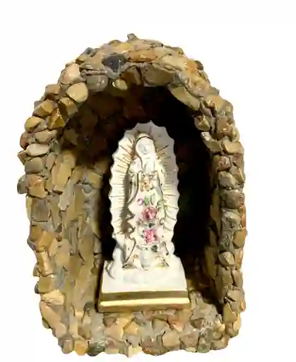 Figura Virgen en Gruta de Piedra 28CM