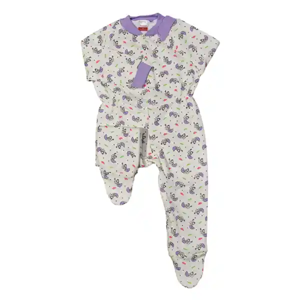 Pijama Bebé Térmica Enteriza Estampado Niña Crudo Talla 01