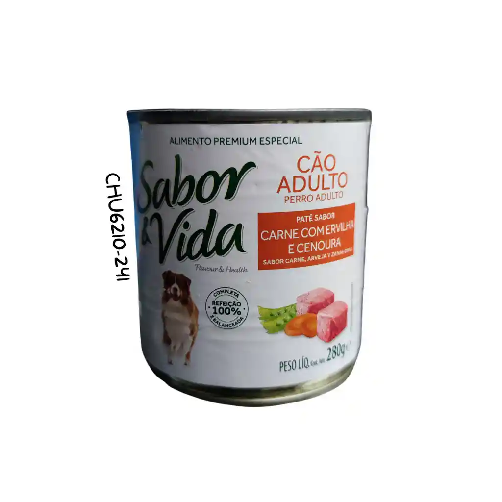 ALIMENTO CARNE, ARVEJA Y ZANAHORIA SABOR & VIDA