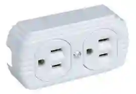 Toma Doble De Sobreponer Blanco