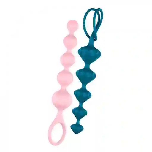 Plugs Anales Love Beads Azules Satisfyer