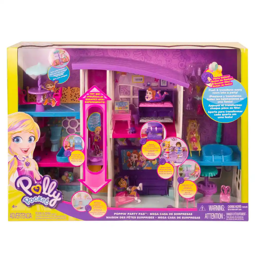 Polly Pocket Mega Casa De Sorpresas, Munecapocket Mattel