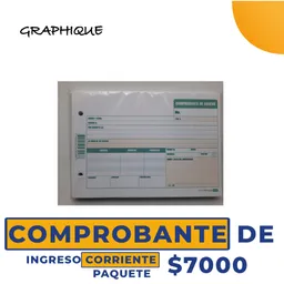 Comprobante de Ingreso Corriente Paquete