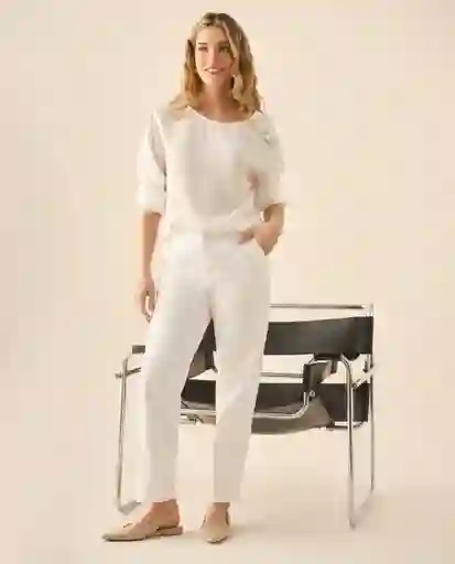 Pantalón Blanco 0 Claro Talla 6 433G009 Esprit