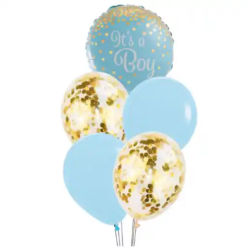 It's A Boy Confetti Bouquet X 5