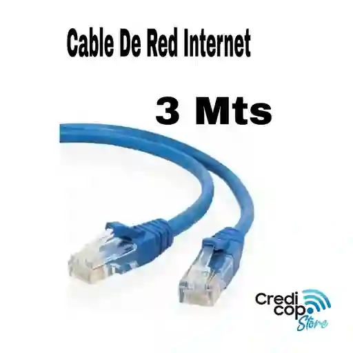 Cable Red Internet 3 Metros Rj45 Categoria 6