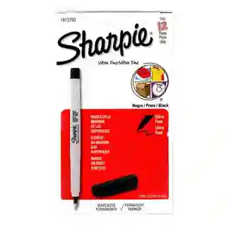 Sharpie Micropunta Negro Punta Fina X12