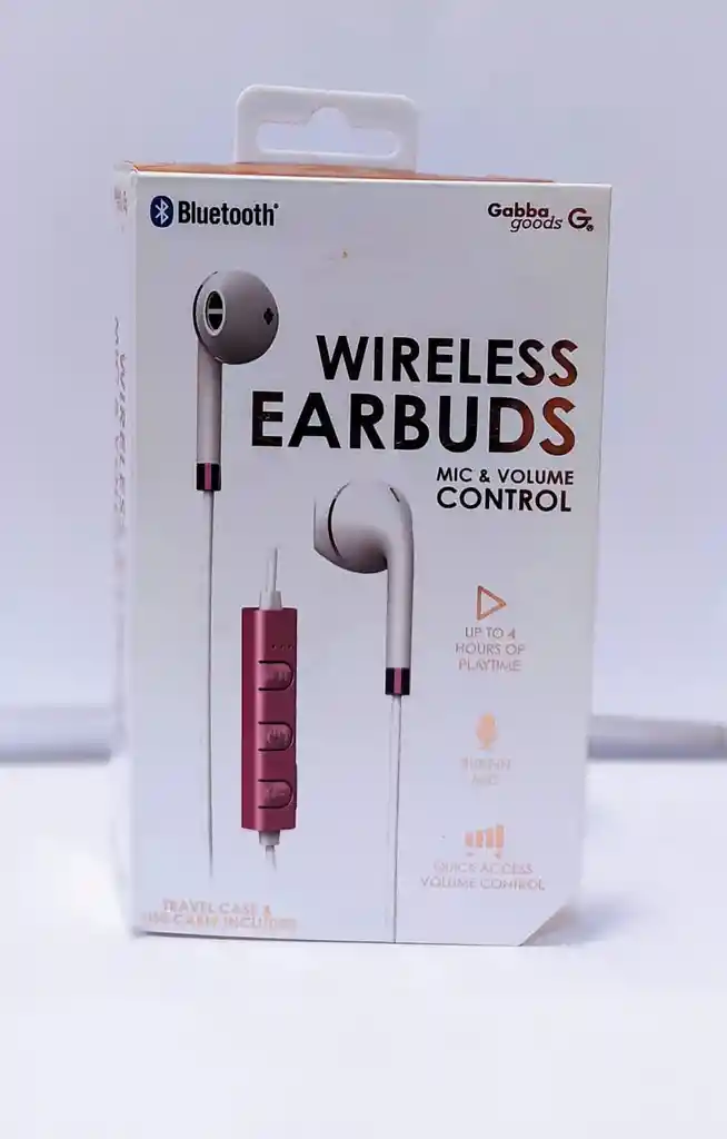 Audífonos Wireless Eardbuds - Blanco / Rosa