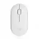 Logitech Mouse Inalambricopebble M350, Moderno Y Silencioso Blanco