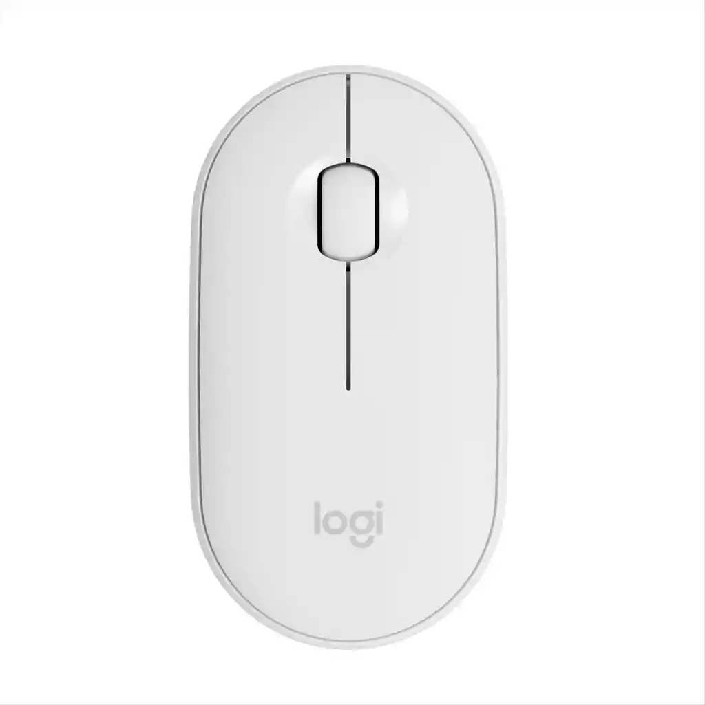 Logitech Mouse Inalambricopebble M350, Moderno Y Silencioso Blanco