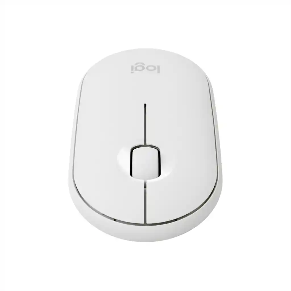 Logitech Mouse Inalambricopebble M350, Moderno Y Silencioso Blanco