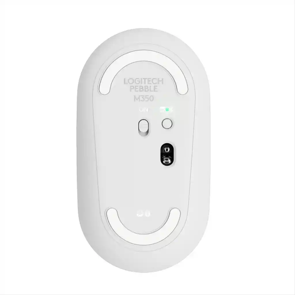 Logitech Mouse Inalambricopebble M350, Moderno Y Silencioso Blanco