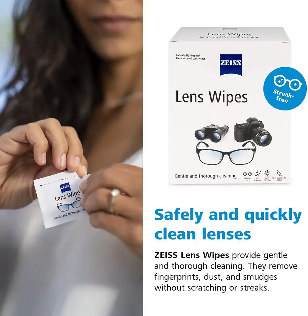 Paños Antiempañantes Wipes Limpiar Gafas Lentes Zeiss 200 Ud