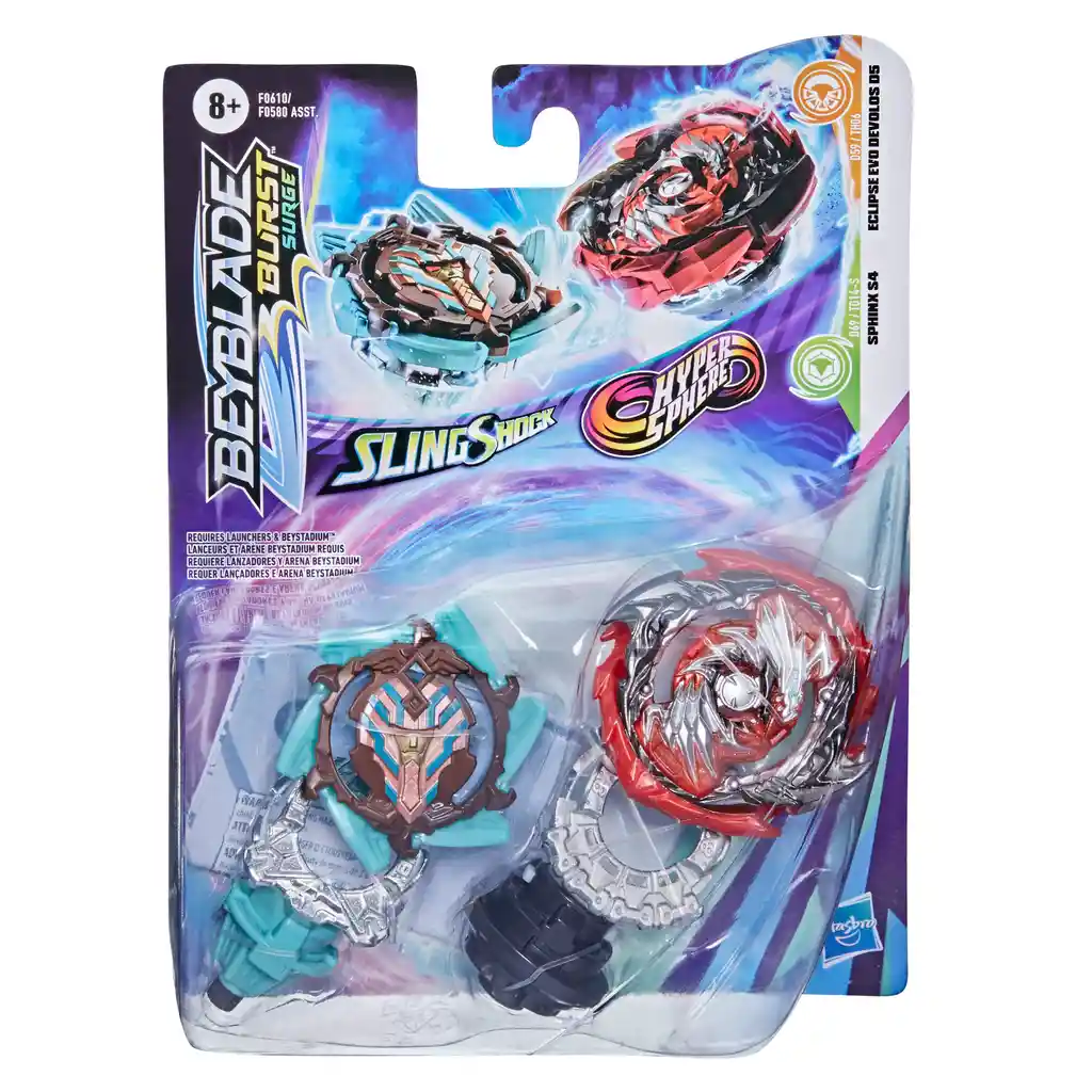 Figura De Acción Beyblade Eclipse Evo Devolos D5 Y Sphinx S4