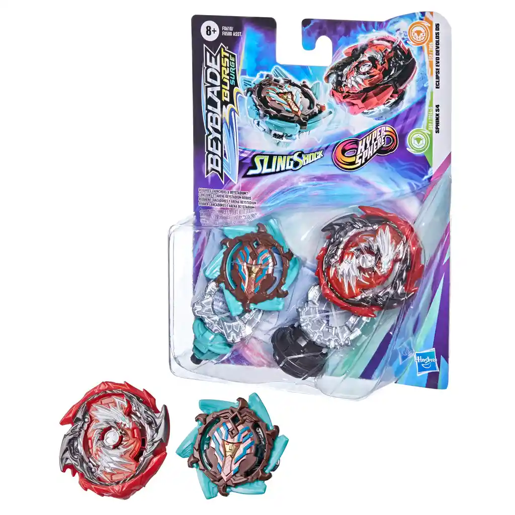 Figura De Acción Beyblade Eclipse Evo Devolos D5 Y Sphinx S4