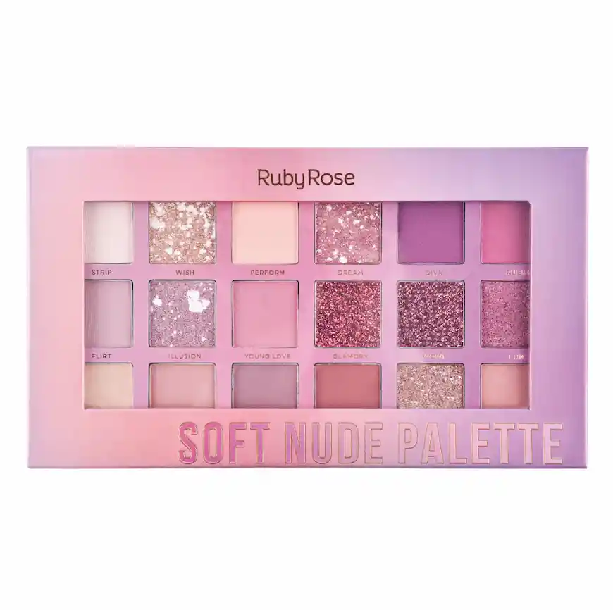  Paleta De Sombras Soft Nude  RUBY ROSE 
