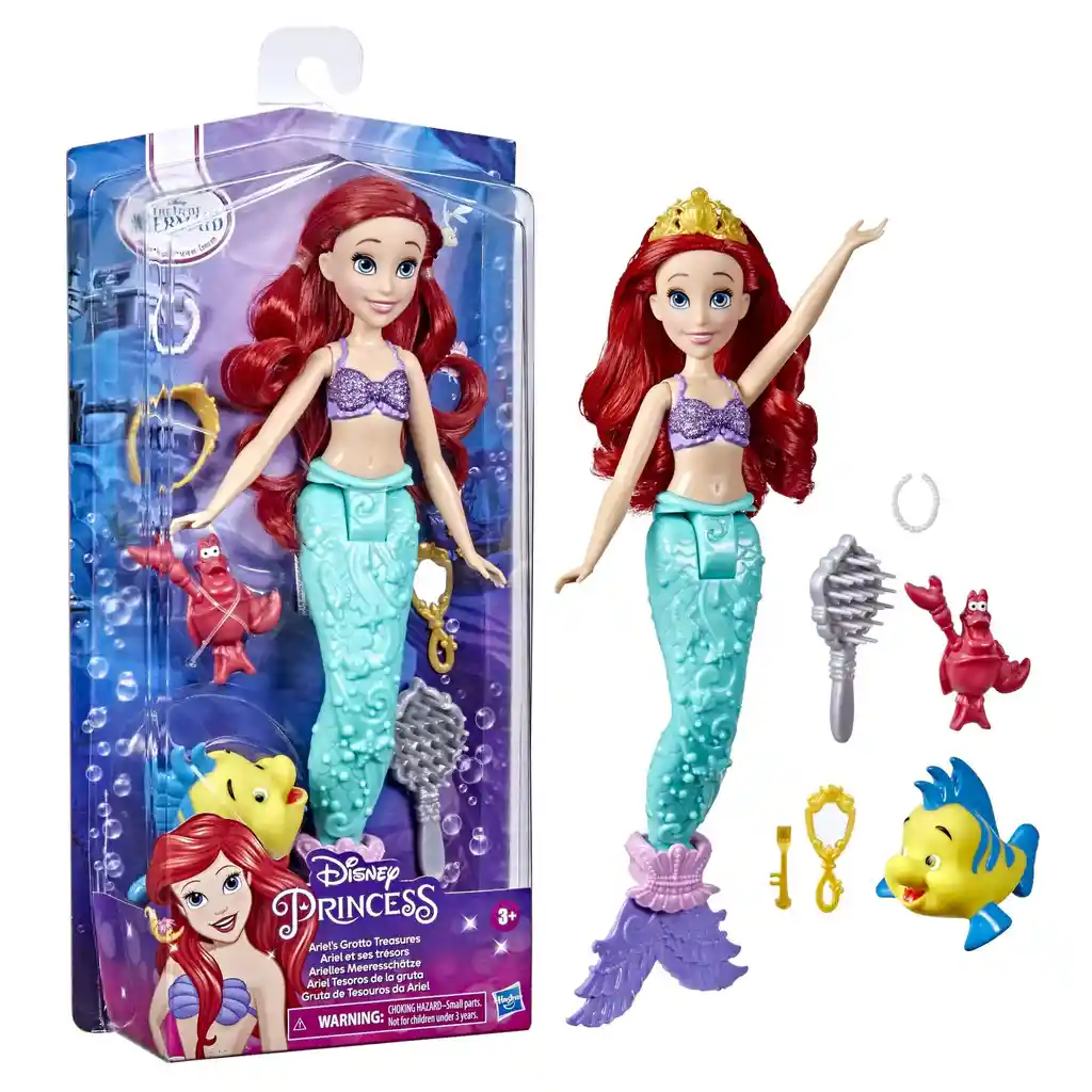 Ariel Muñeca Original Tesoros Sebastian Flounder + Accesorios