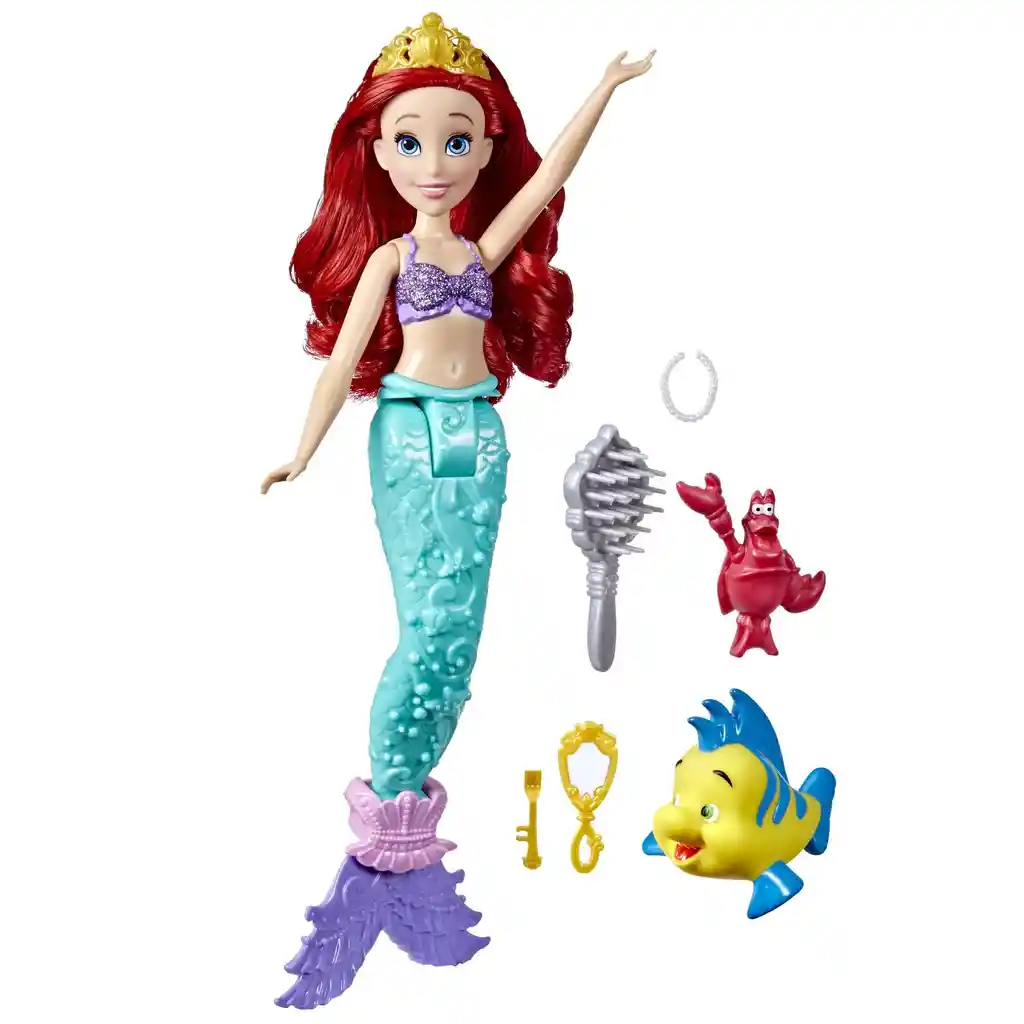 Ariel Muñeca Original Tesoros Sebastian Flounder + Accesorios