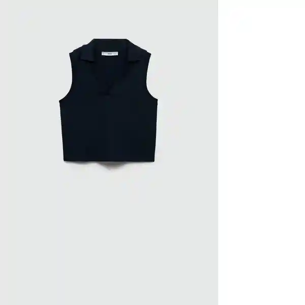 Camisa Polo Polo-h Navy Talla L Mujer Mango