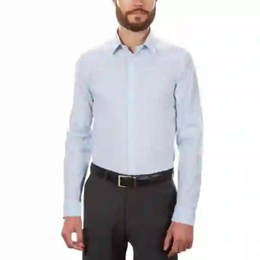 Talla S O L - Camisa Hombre Calvin Klein Steel Slimfit Performance Non Iron Stretch Blue