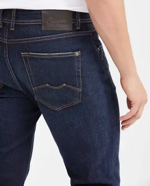 Jean Straight Fit Azul Dark Ultraoscuro Talla 34/32 Chevignon