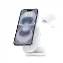Belkin Base de Carga Magnética 2 en 1 Qi2 15W - Blanco