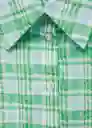 Camisa Paulita Verde Talla M Mujer Mango