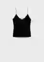 Top Xtacha Negro Talla XL Mujer Mango