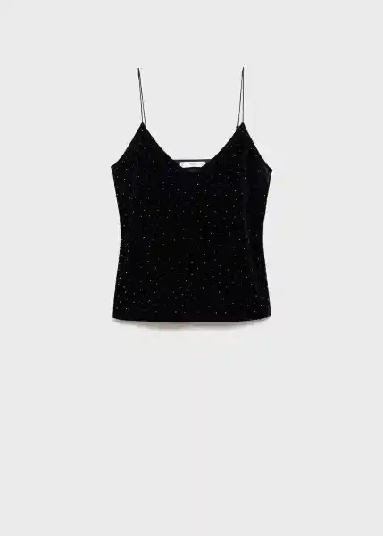 Top Xtacha Negro Talla XL Mujer Mango