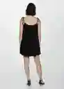 Vestido Alandi Negro Talla 24 Mujer Mango