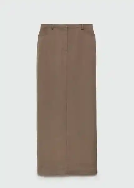 Falda Office-A Taupe Talla XL Mujer Mango