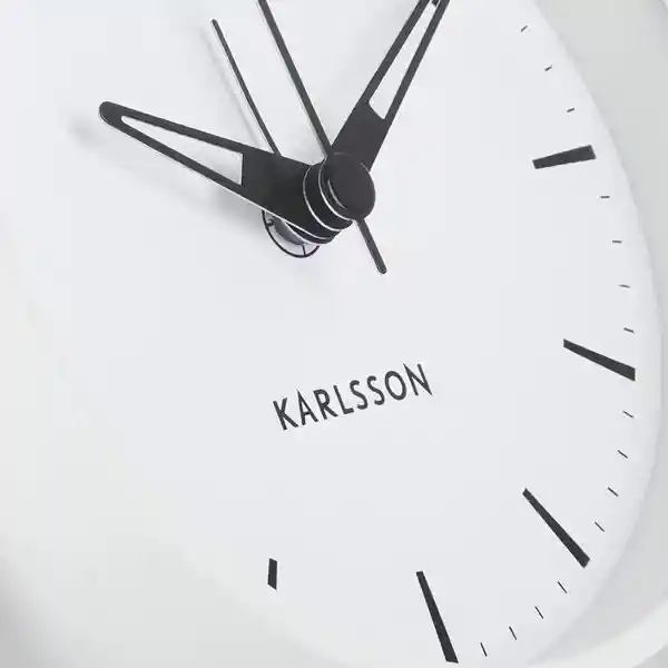 Present Time Reloj Despertador Mecanismo Silencioso Calm Blanco