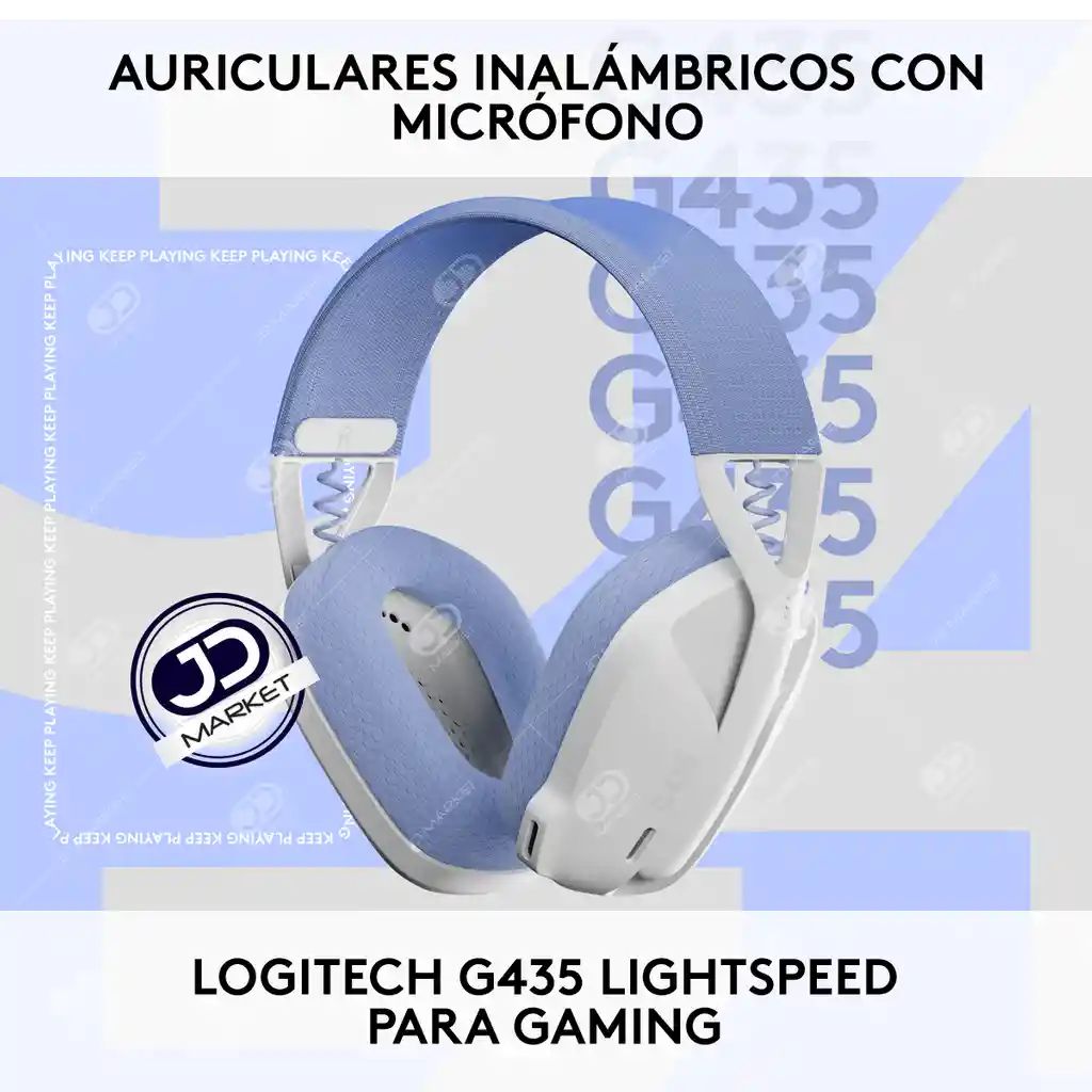 Logitech Diadema Gamer Inalámbrica + Bluetooth G435 Pc. Ps4 Blanco/lila