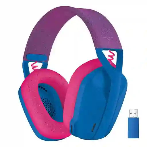 Logitech Diadema Gamer Inalámbrica + Bluetooth G435. Pc. Ps4 Azul Frambuesa