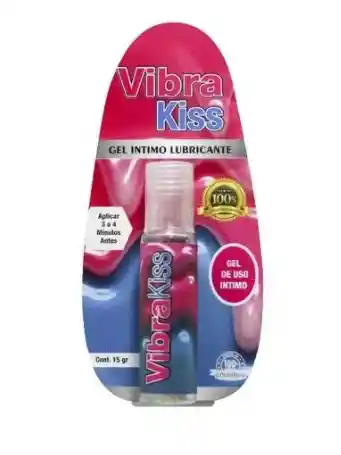 Gel Lubricante A Base De Agua Vibra Kiss 15gr