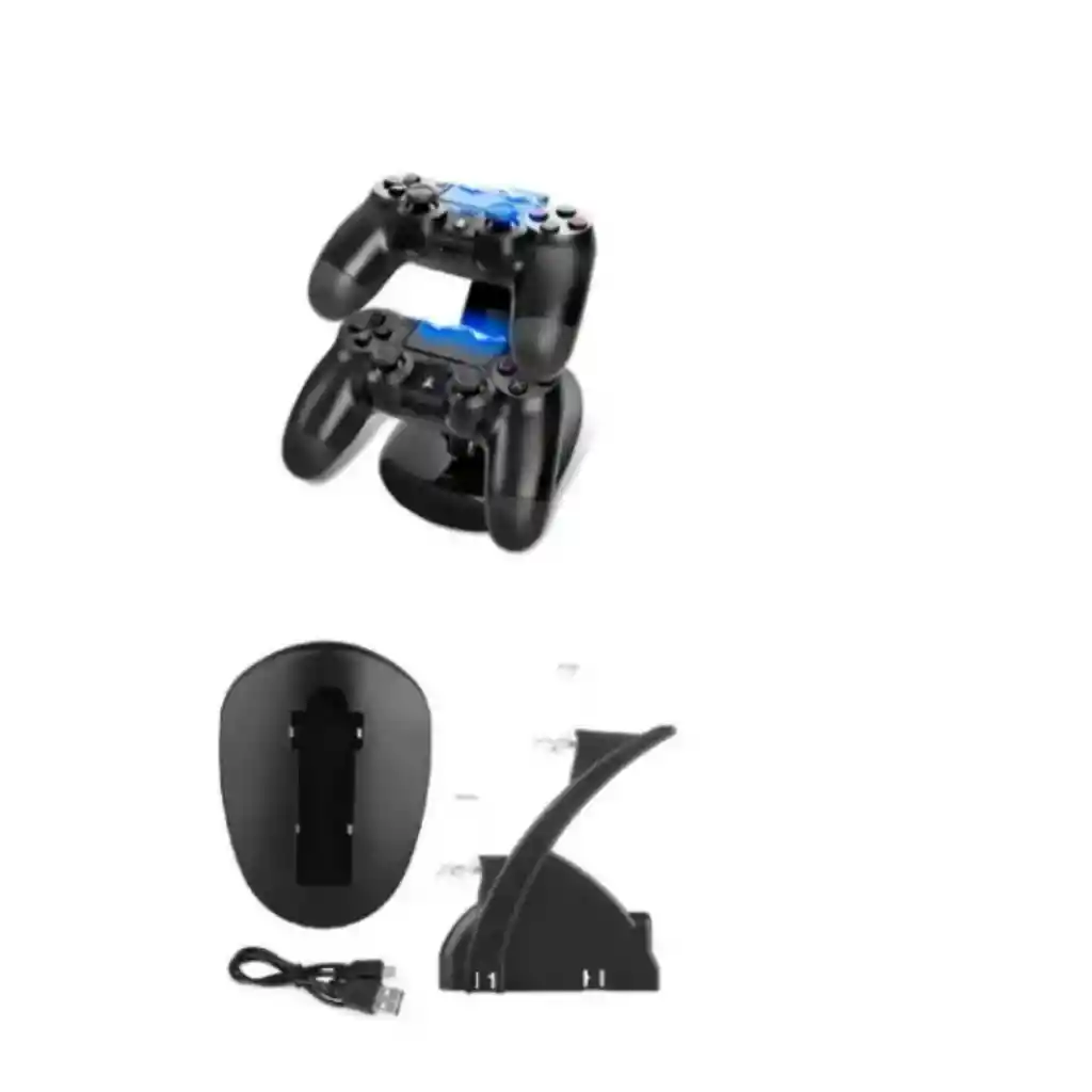 Ps4 Base Carga Stand Doble Cargador Controles Slim & Pro