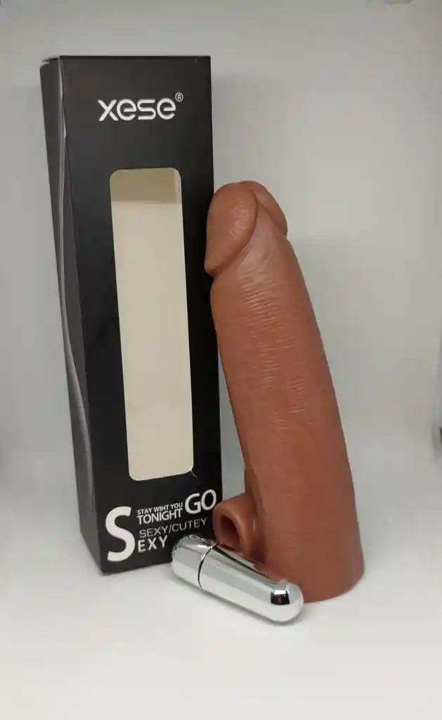 Funda Extensora Para Pene Realista Con Vibración