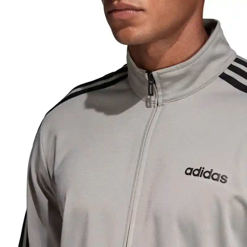 Talla L- Chaqueta Hombre Adidas Essential 3-stripes Tricot Track Top Solid Gray | Original